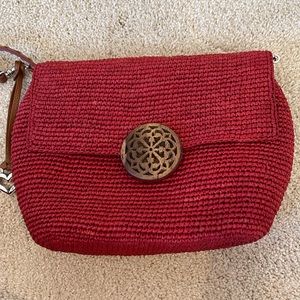 Brighton Red Staw Handbag
